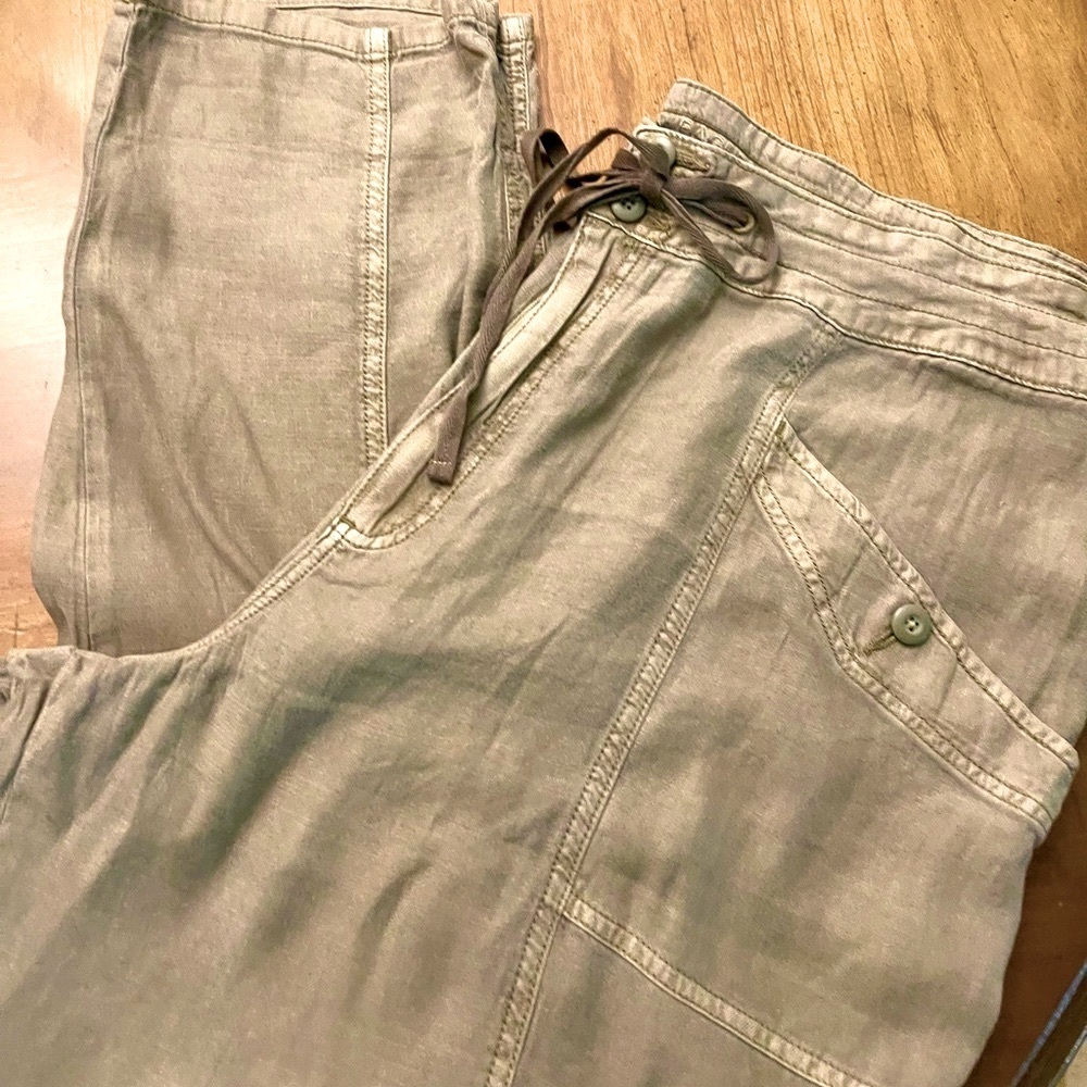 American Eagle Cargo Khaki Green Pants Plus Size 22